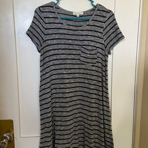 Stripped T-shirt dress